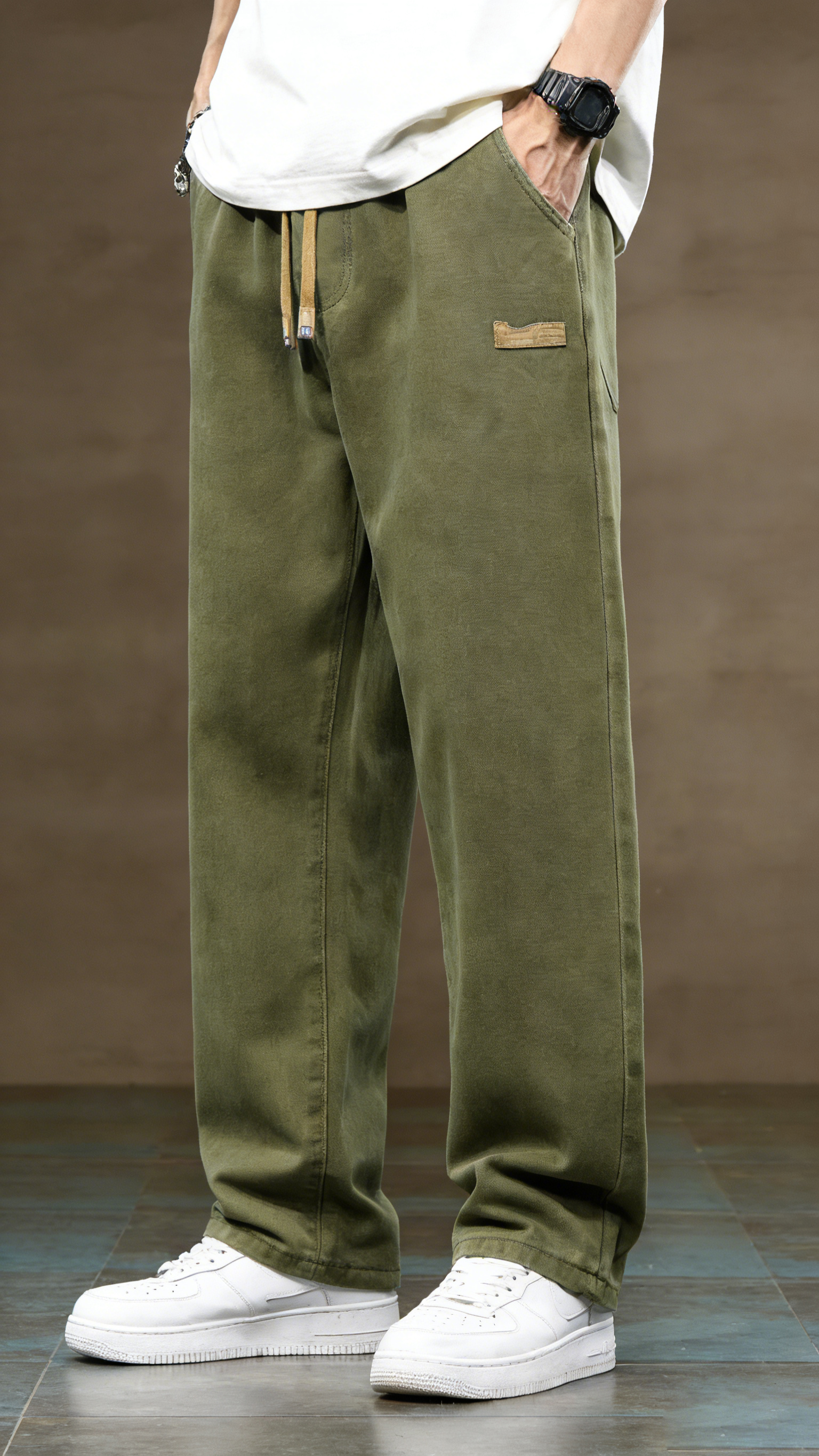 Men's Regular Fit Solid Color Straight Leg Jeans
