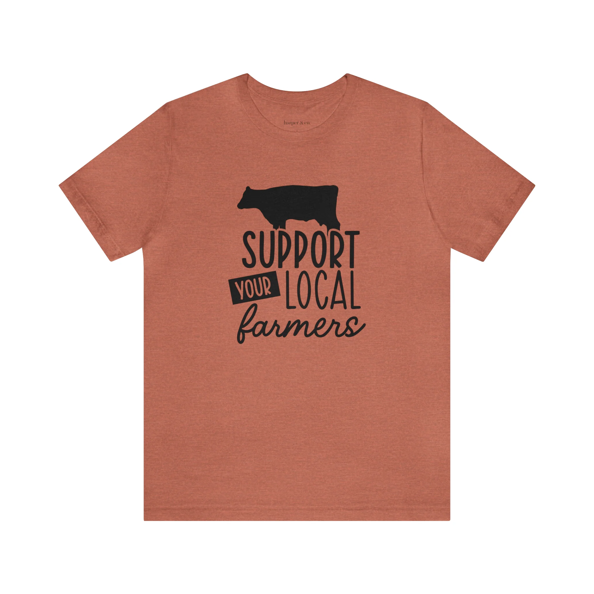 Support Farmers Cattle Unisex Jersey Short Sleeve Tee