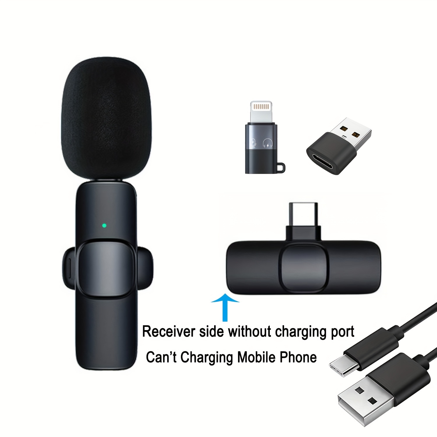 2-in-1 & 1-in-1 Professional Wireless Lavalier Microphone Plug & Play