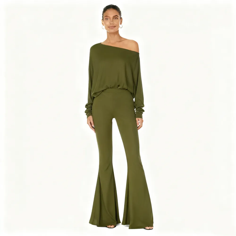 Women's Plain Two Piece Set
