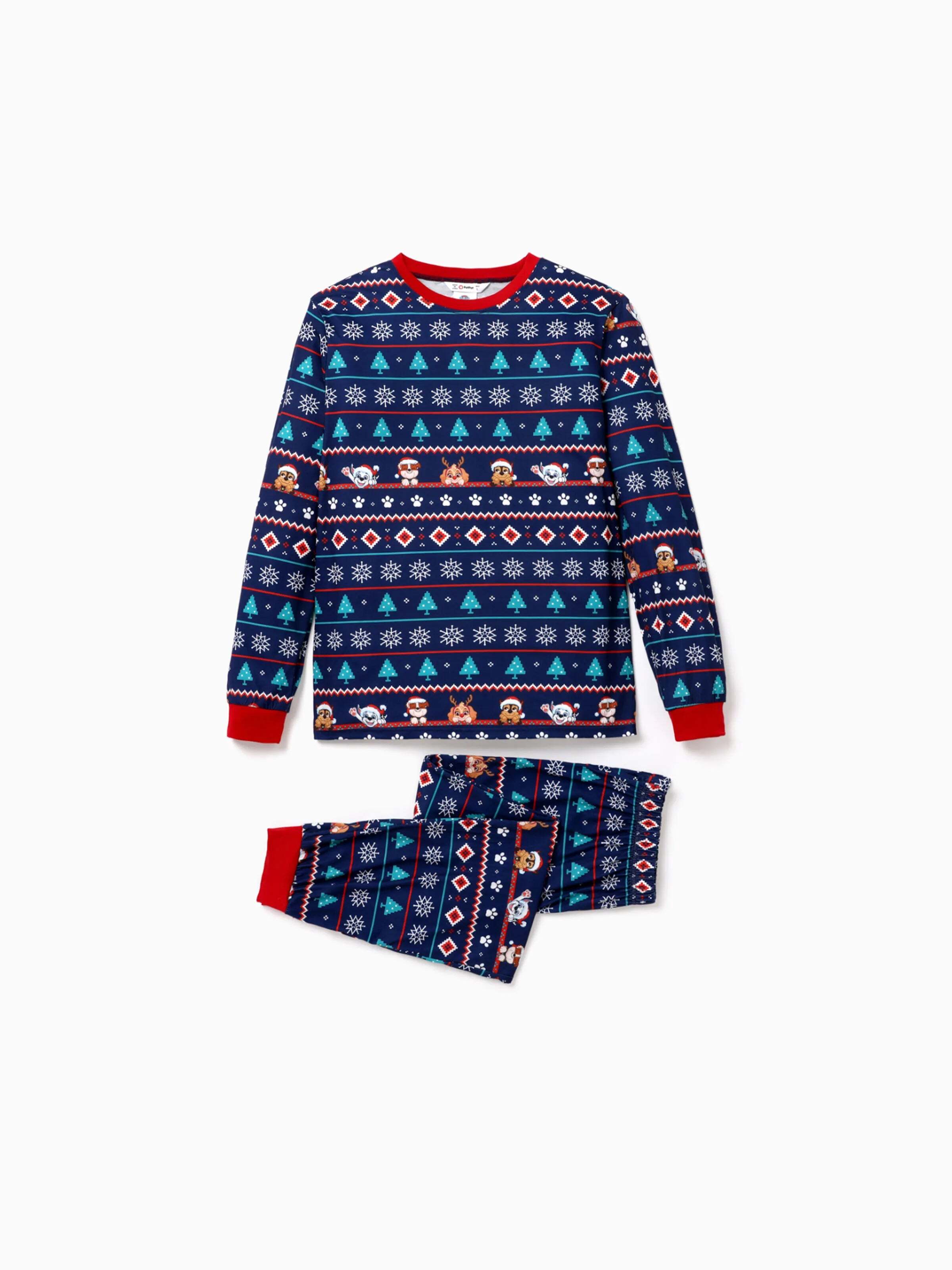 PAW Patrol Christmas Family Matching Allover Print Long-sleeve Pajamas Sets with Christmas Socks