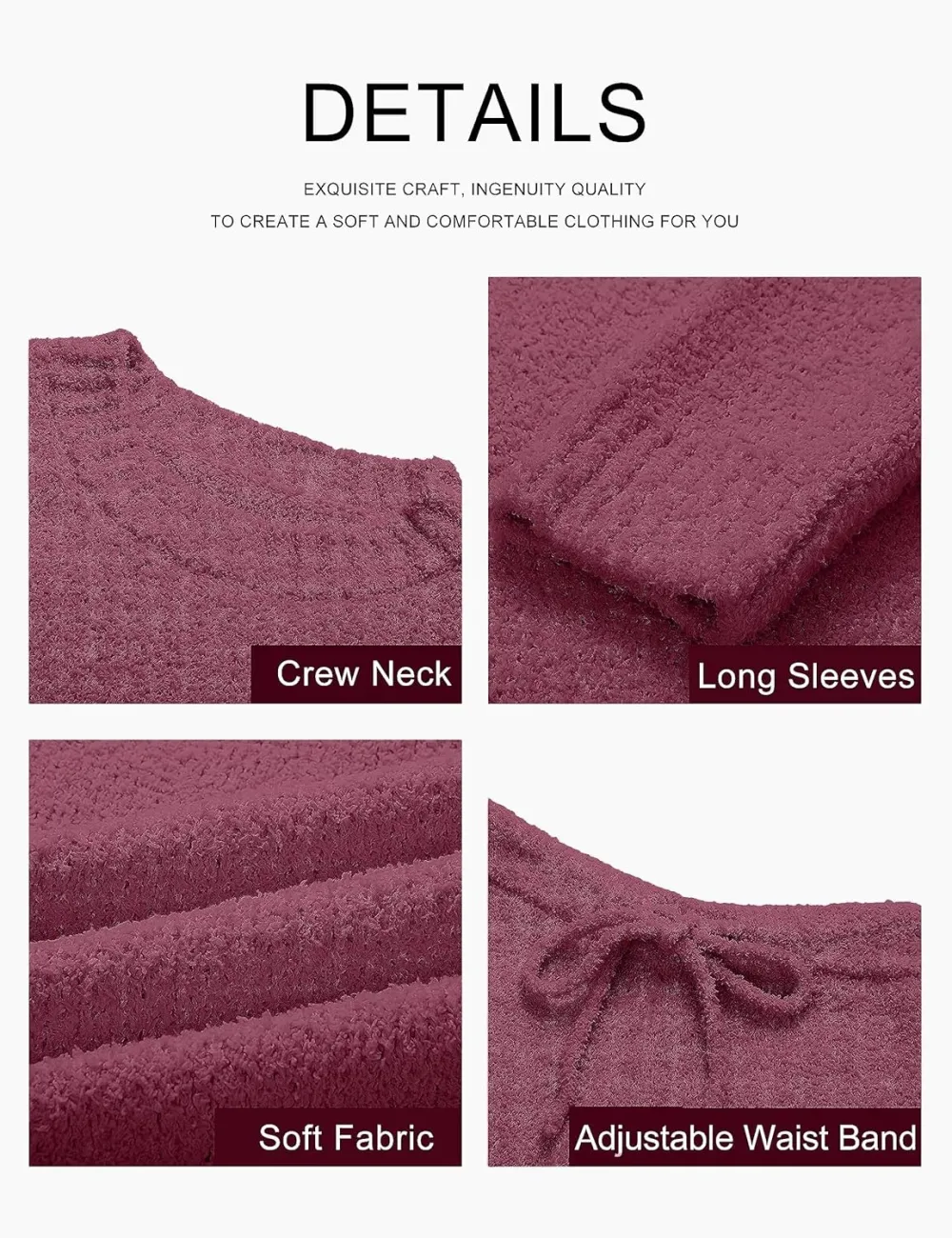 Womens Pajama Sets 2025 Fall Lounge Sweater Set