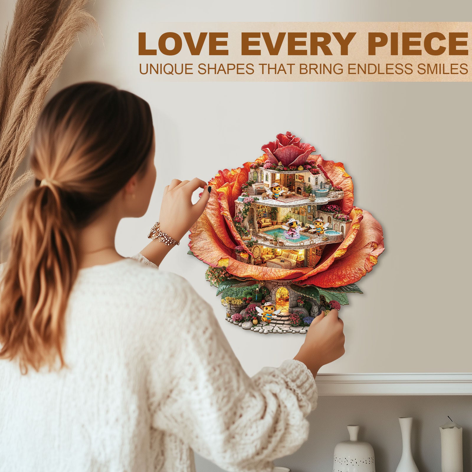 Rose Hostel Wooden Jigsaw Puzzle