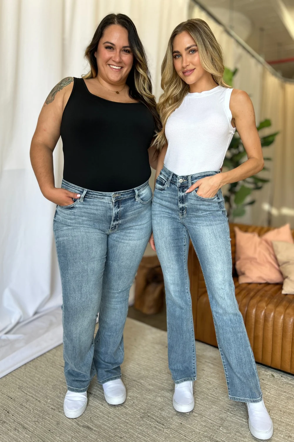 Blue Full Size Medium Rise Bootcut Jeans