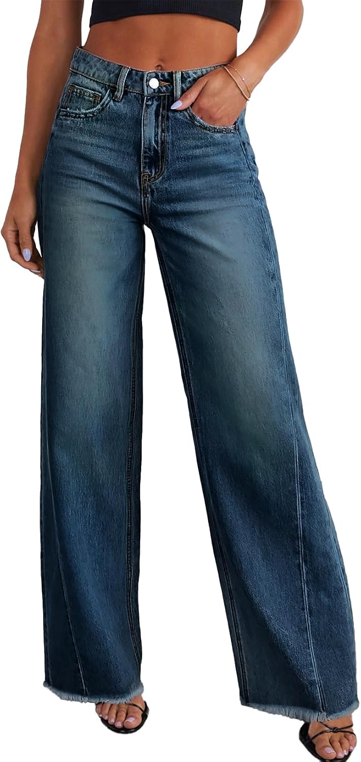 ⚡Women's High-Waisted Stretch Wide-Leg Jeans 🔥