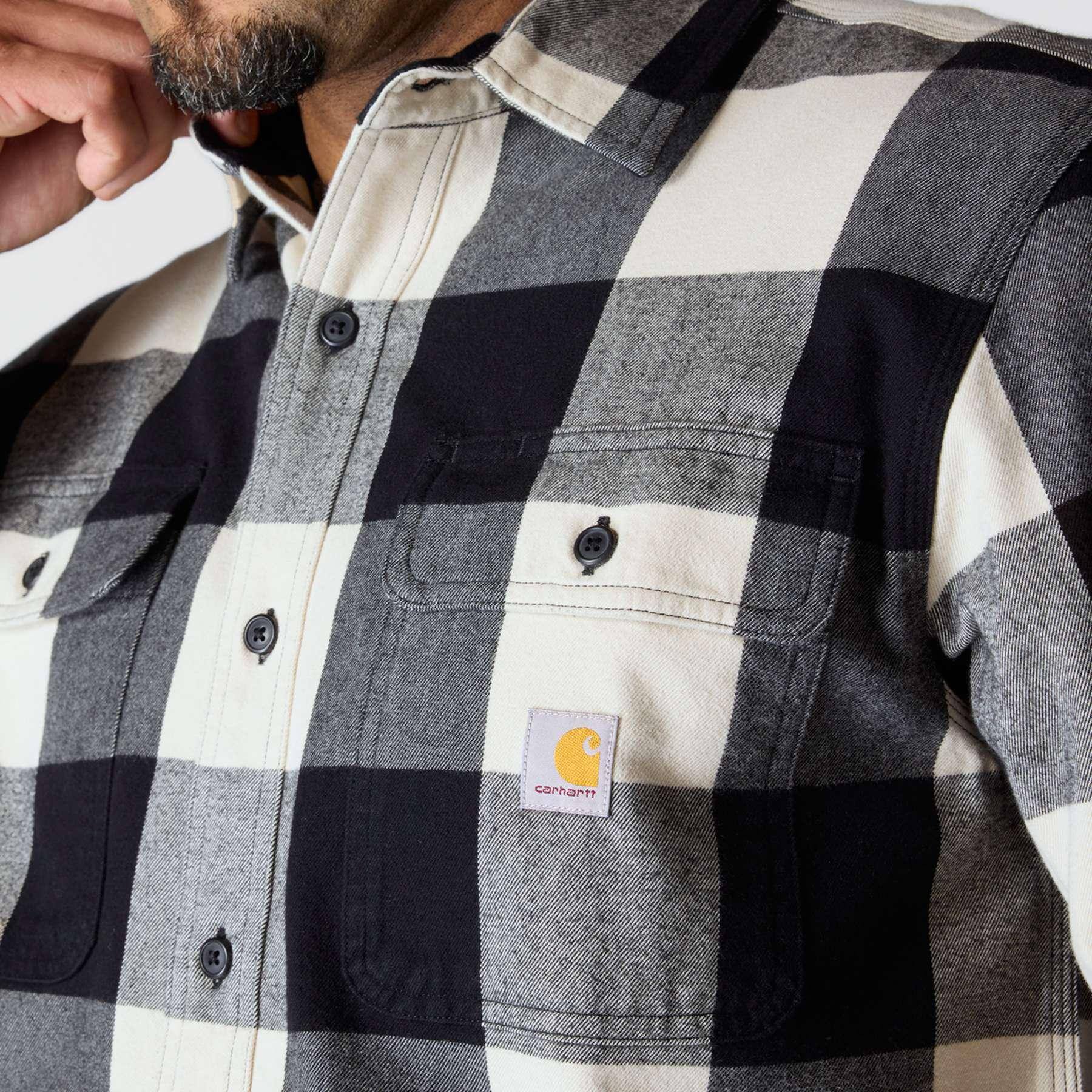 CHT Loose Fit Heavyweight Flannel Long-Sleeve Plaid Shirt 107013