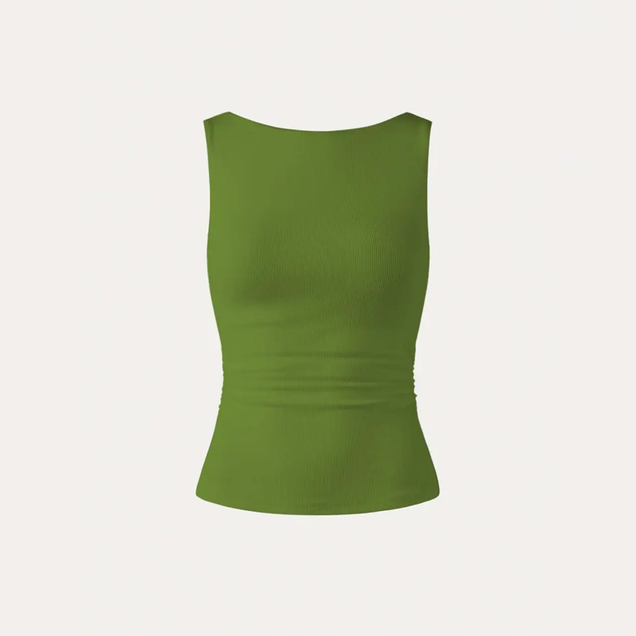 Women's Boatneck Open-Back Brami Tank Top – Built-In Bra, Spaghetti Strap