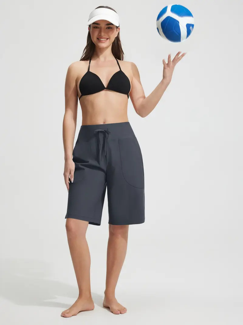 Women's Long Swim Shorts – With Lining and Pockets