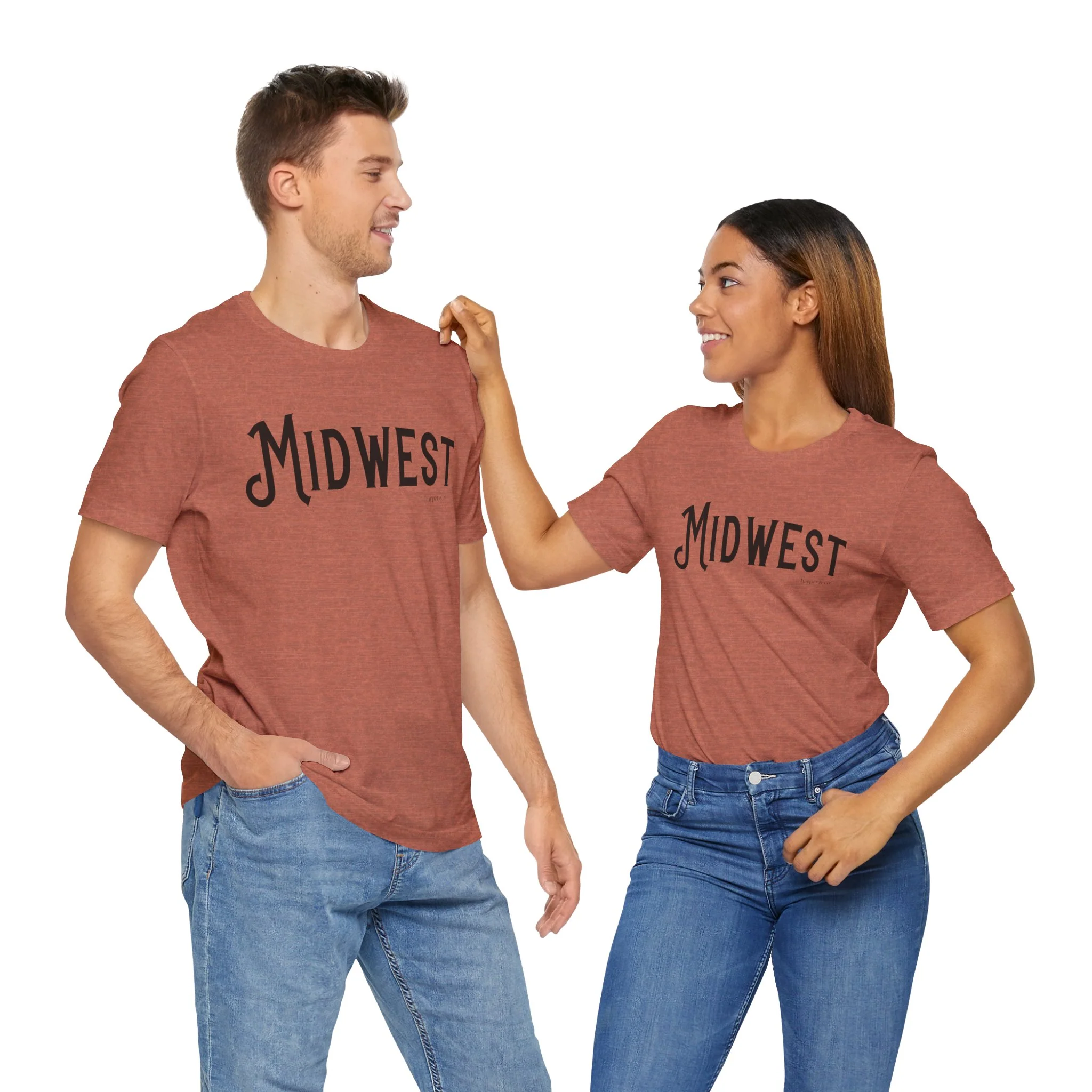 Midwest Unisex Jersey Tee - Casual Soft Cotton Short Sleeve Shirt