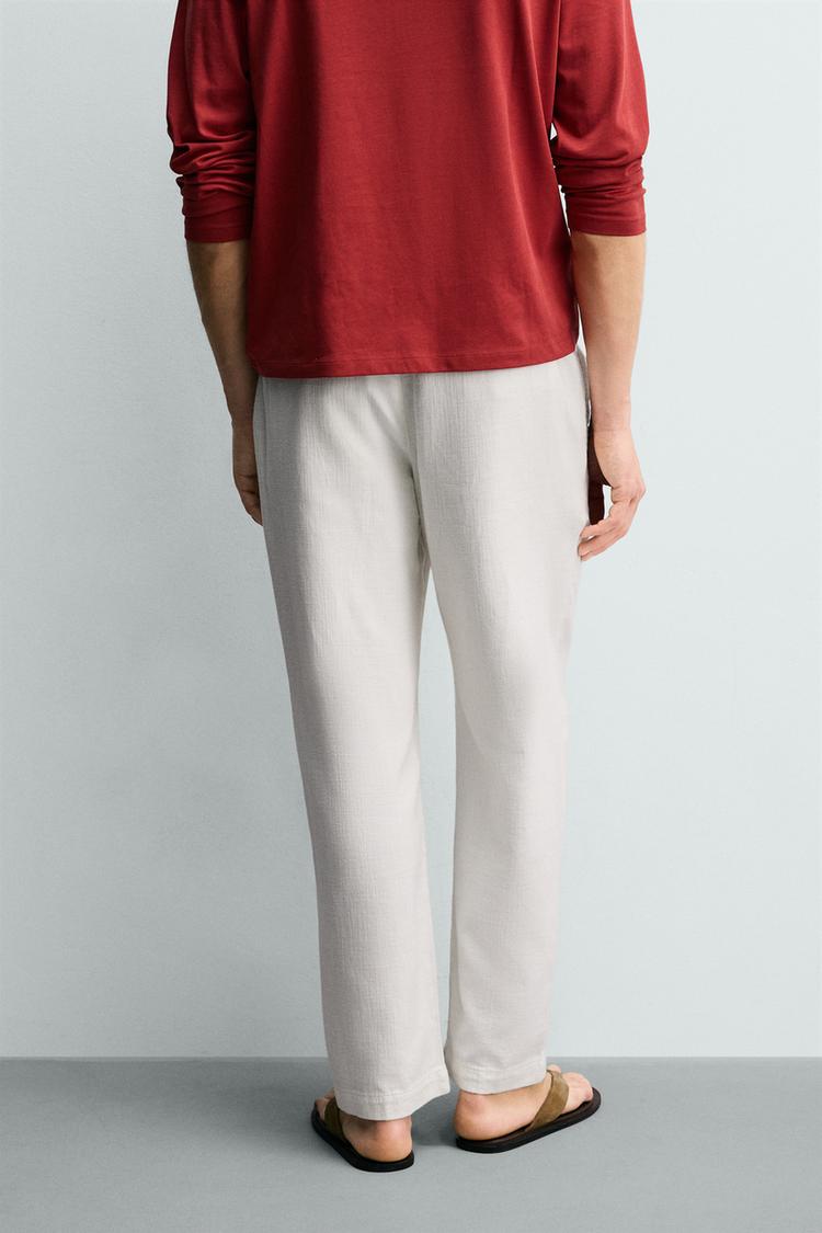 Men's Relaxed Fit Textured Pants