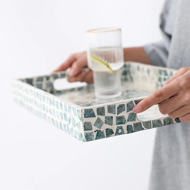Wooden Rectangular Tea Tray