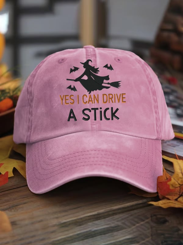 Retro Yes I Can Drive A Stick Print Casual Baseball Cap
