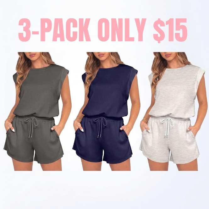 🌞 Adjustable Waist Utility Summer Romper