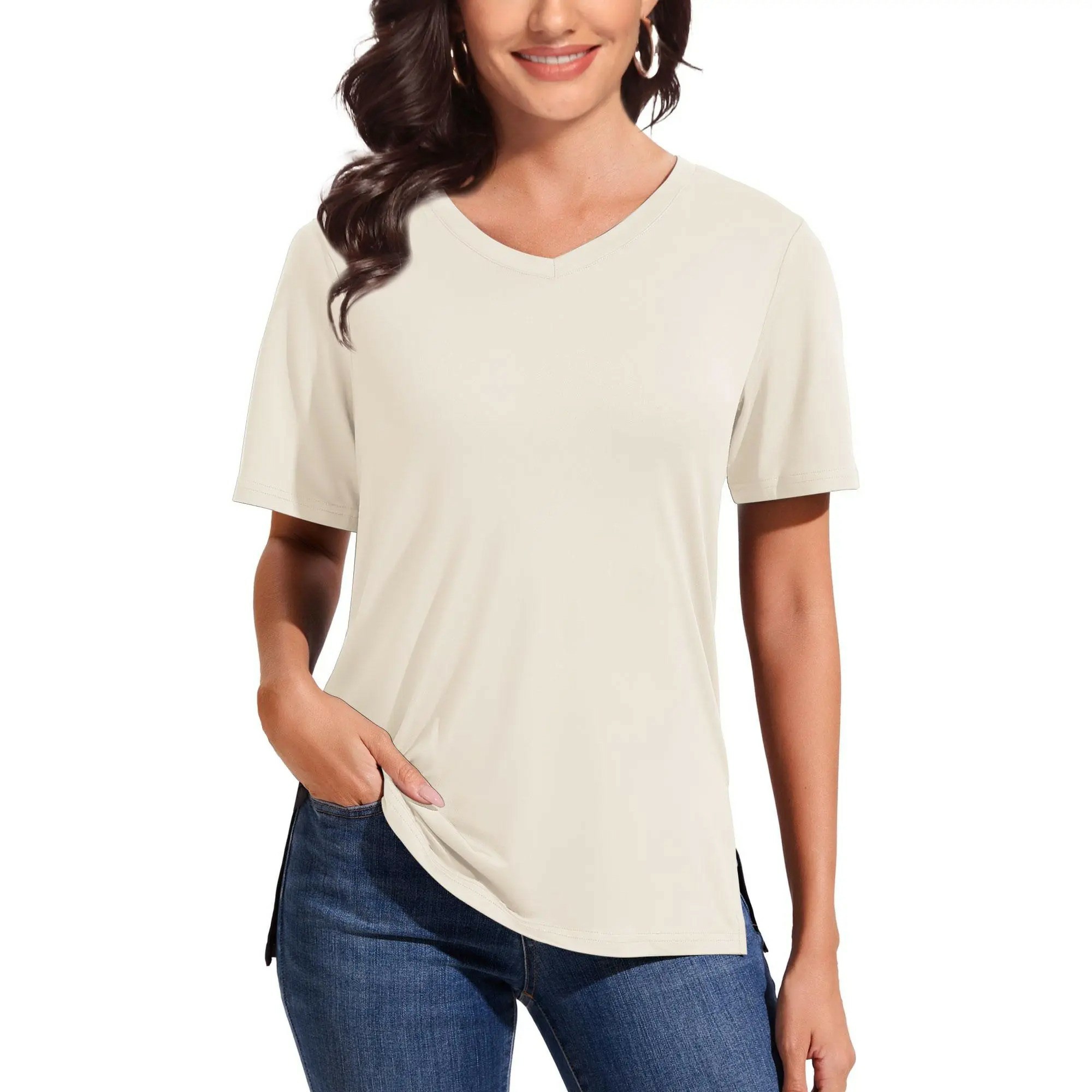 🔥Easter Sale!V-Neck Loose Fit Tee