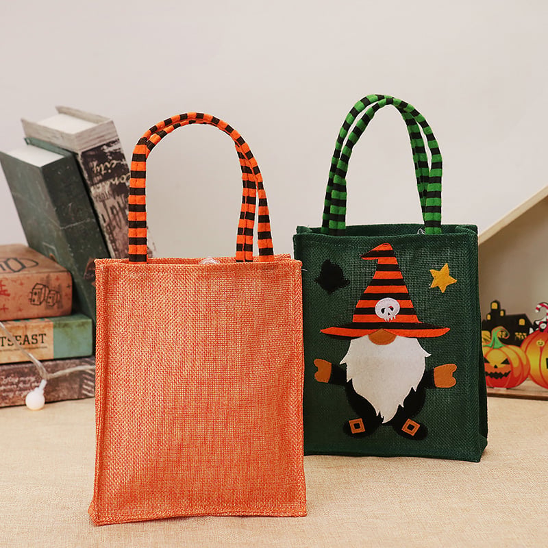 Halloween Creative Decoration Linen Witch Candy Bag