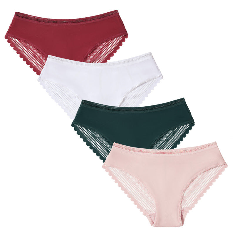 Lace Panties Hipster Ladies Low Rise Full Briefs Lace Underwear