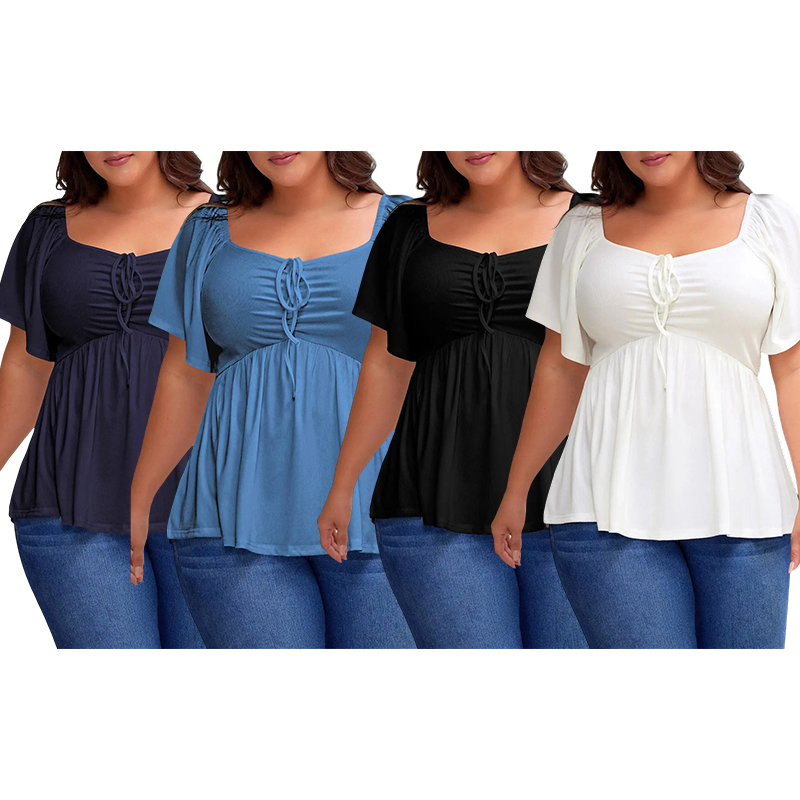 Plus-Size Sweetheart Peplum Top