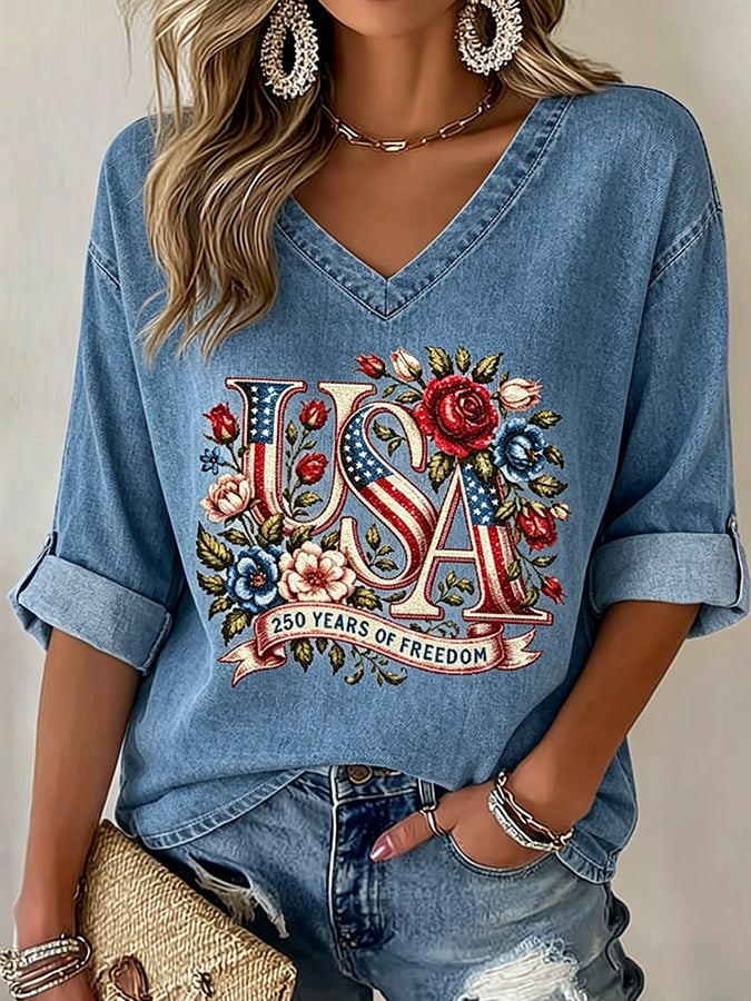 Women's 250th Anniversary Freedom Flower Art  Print   Vest