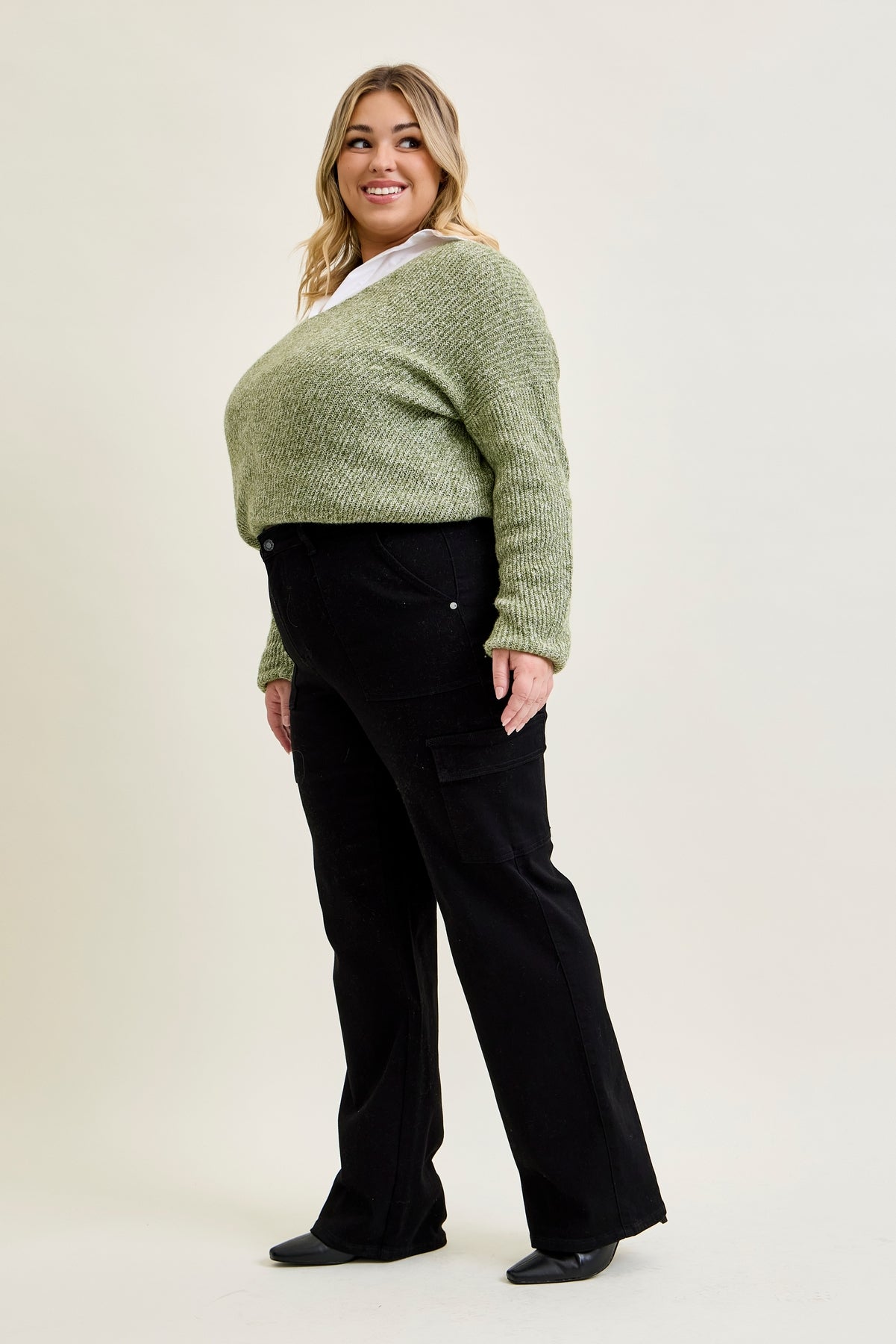 Krystal High Rise Cargo Wide Leg - PLUS