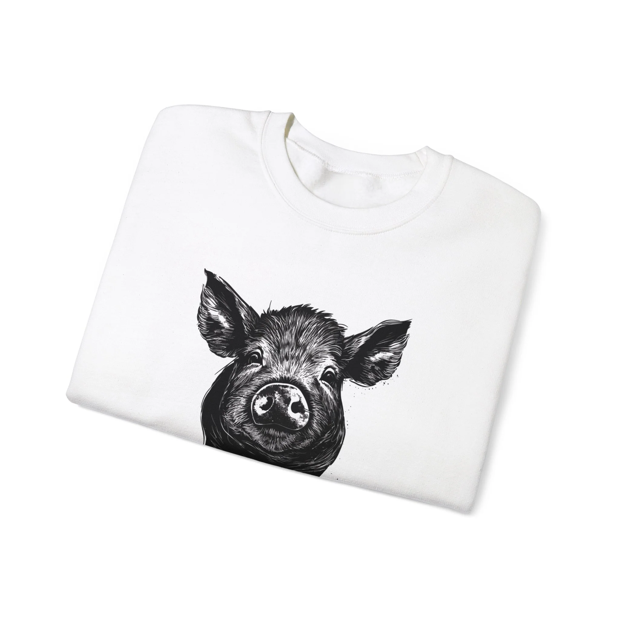 God Bless Farmers Pig Unisex Heavy Blend? Crewneck Sweatshirt