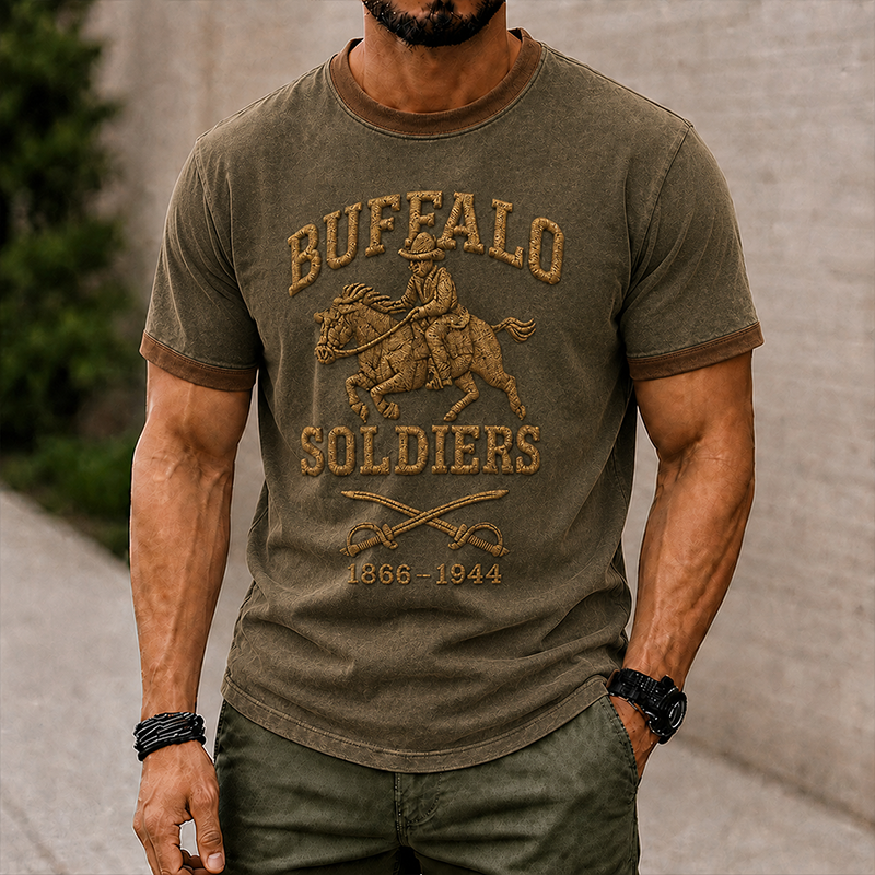 Men's Buffalo Soldier Summer Crew Neck T-Shirt