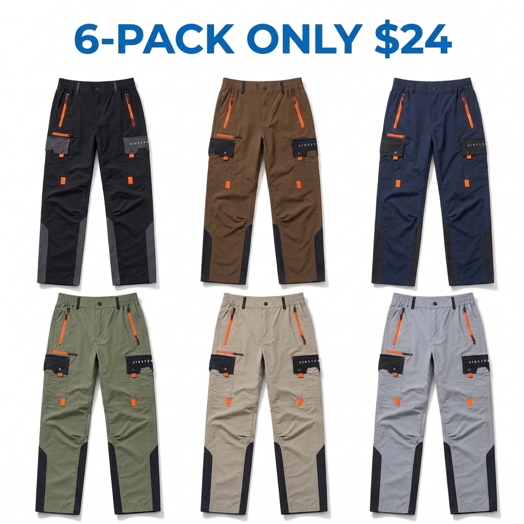 Men’s Multi-Pocket Utility Cargo Work Pants