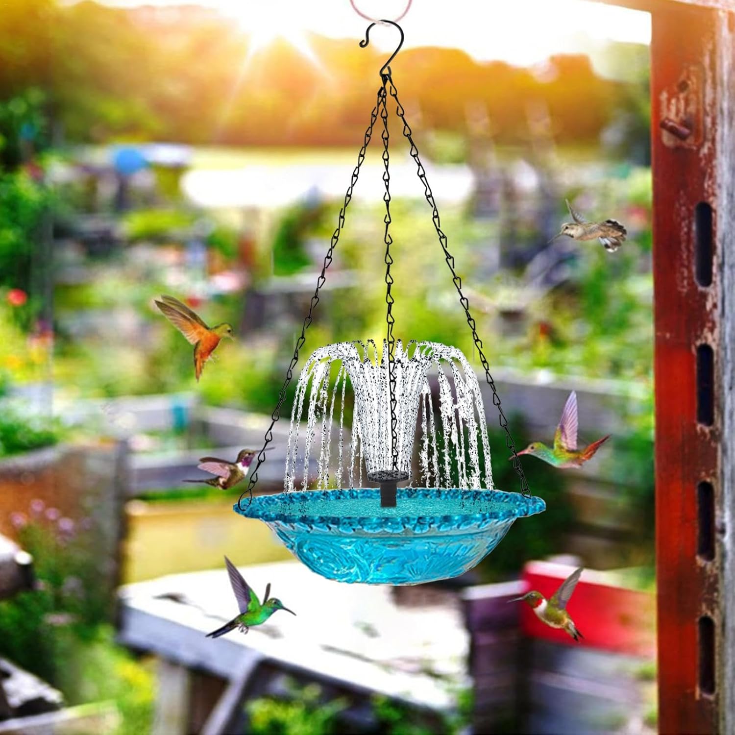 Garden Floating Fountain Hanging Bird Bath Bowl