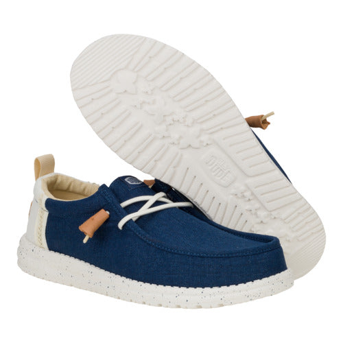 Wally Craft Linen - White/Sargasso Blue