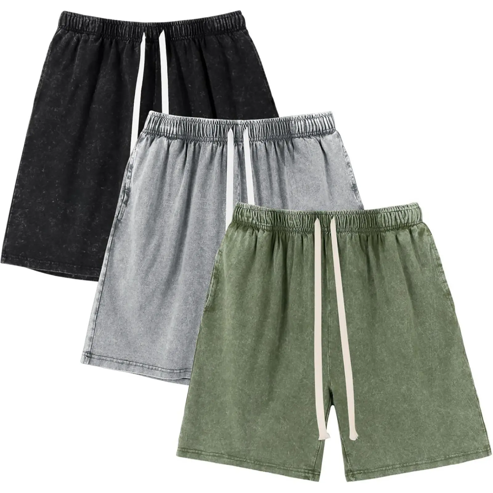 Vintage Washed Cotton Street Shorts