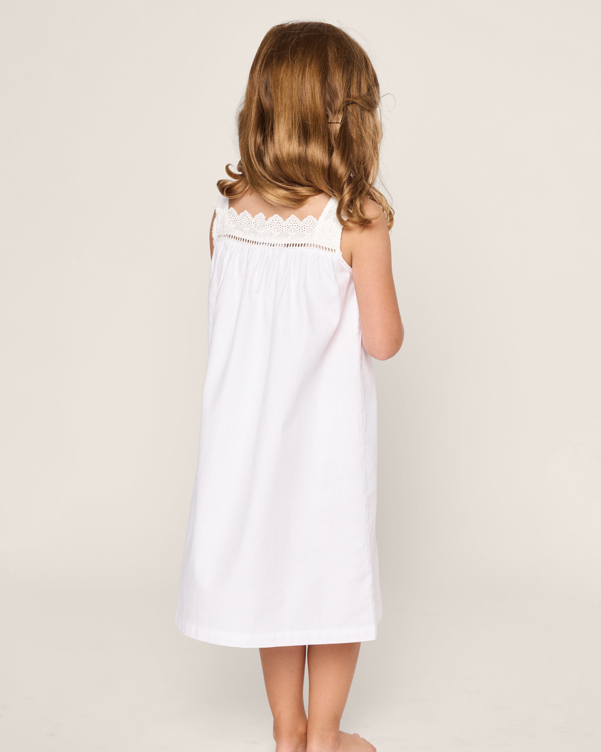 Girl's Twill Esme Nightgown in White