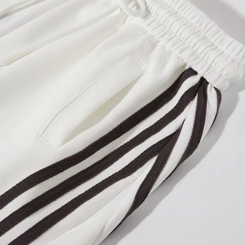 Loose Wide Leg Striped Track Pants Women's Casual Streetwear Joggers