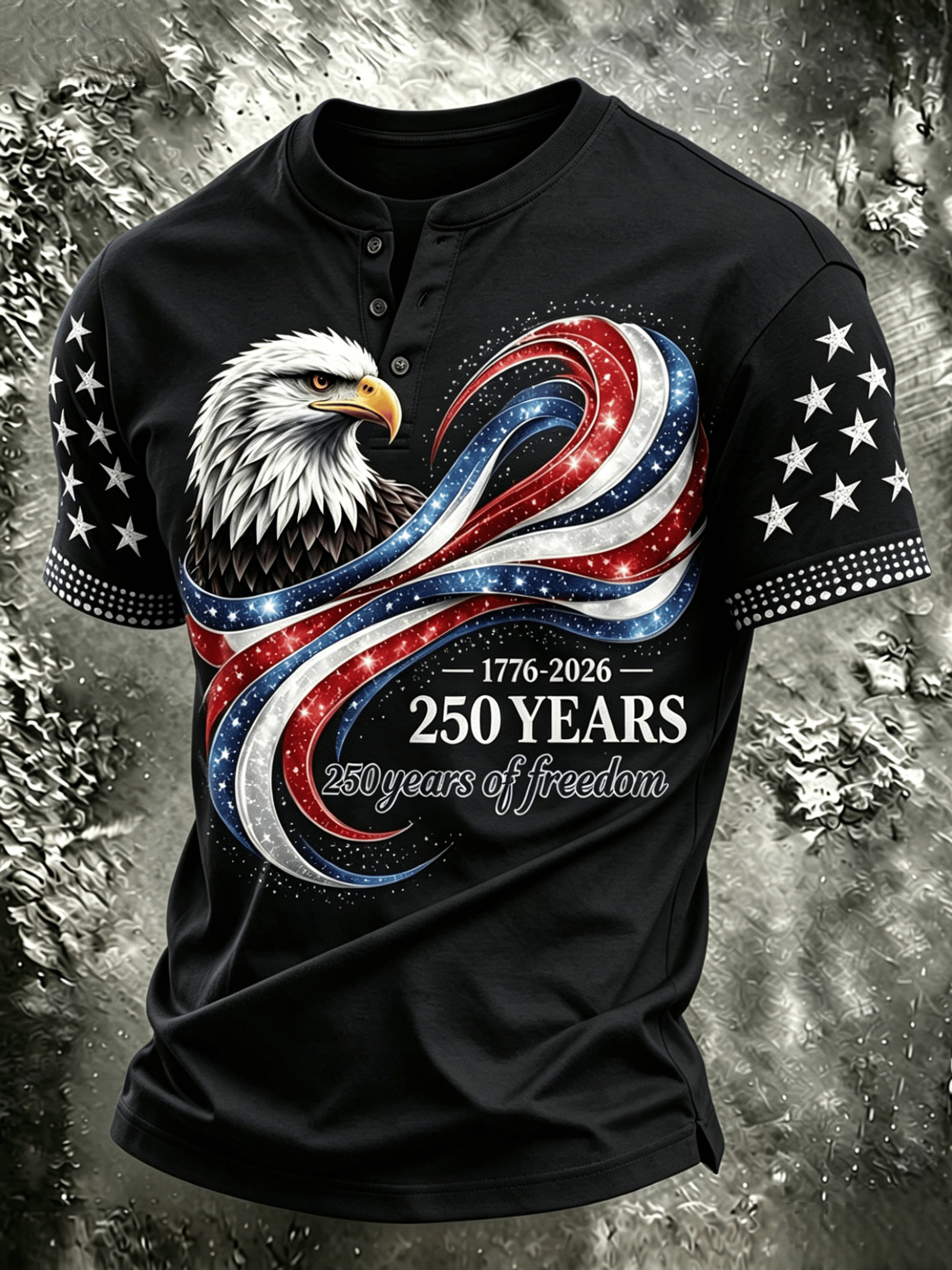 Men's American Anniversary Short-Sleeve Crew Neck T-Shirt