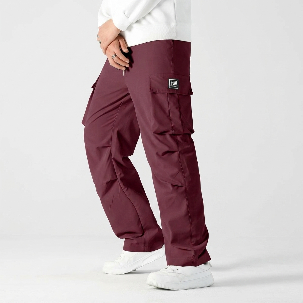 Men's Tactical Cargo Pants, Elastic Waistband & Multi-Pocket Design