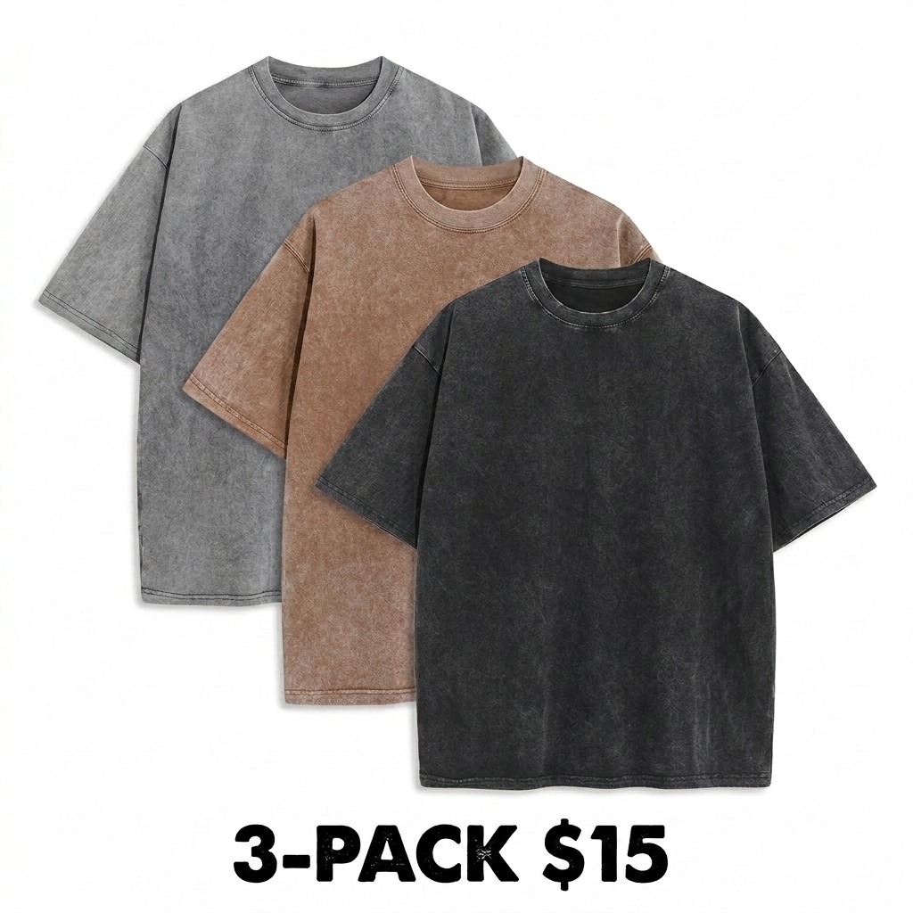 Unisex Oversized Acid Wash Heavyweight T-Shirt – Vintage Gym & Streetwear Tee