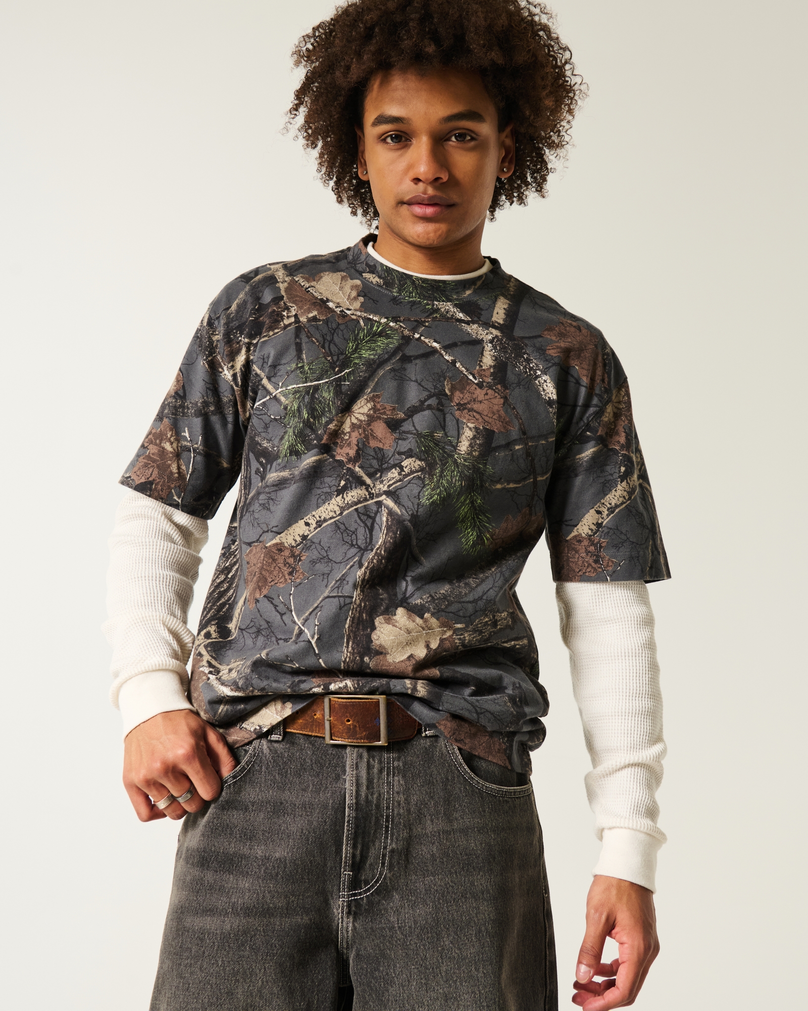 Boxy Heavyweight Washed Cotton Crew T-Shirt