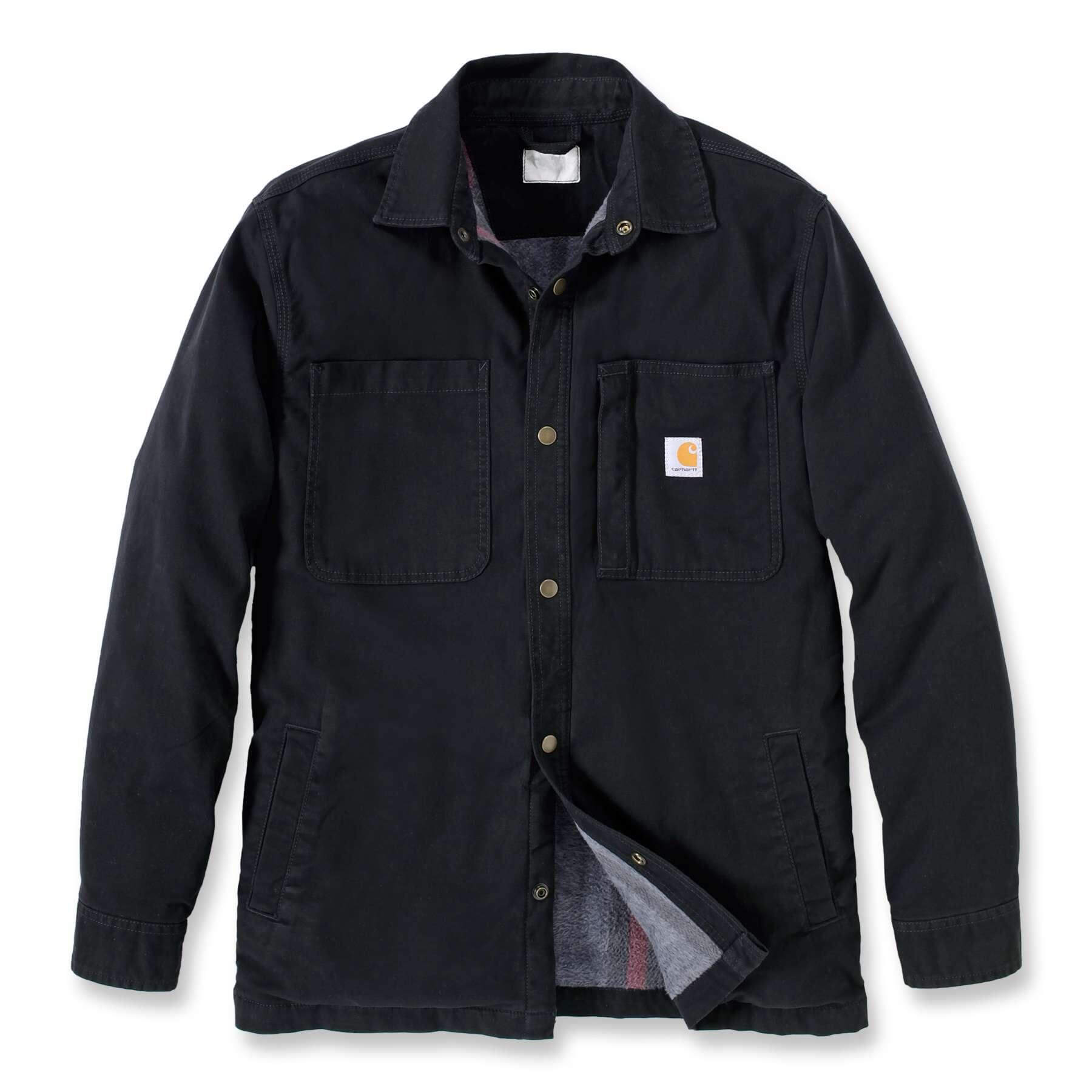 CHT Rugged Flex Relaxed fit Canvas Fleece Lined Snap-Front Shirt Jacket 105532