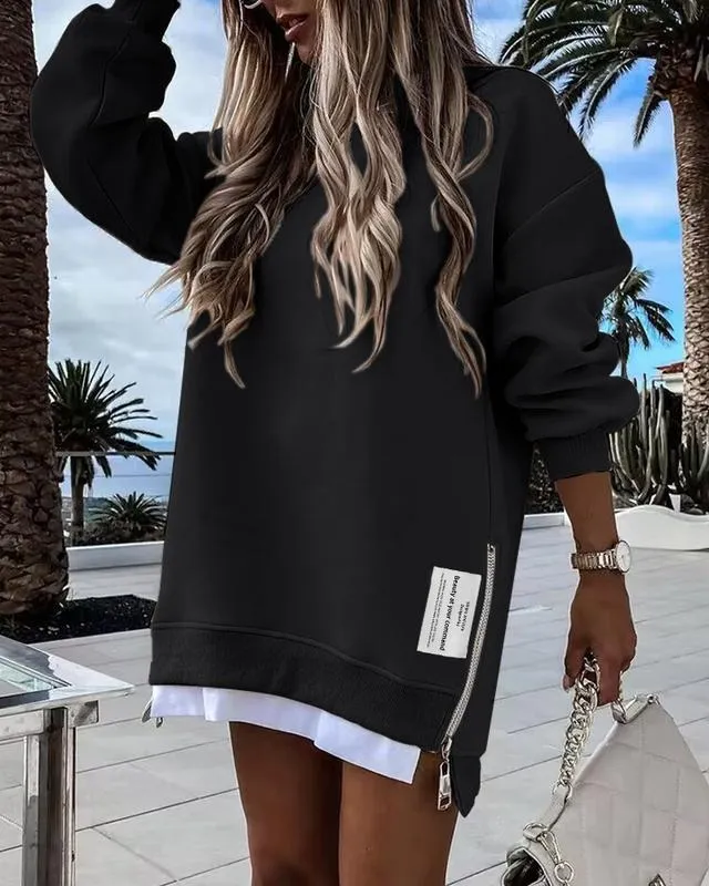 Womens Long Sleeve Pullover Sweatshirt