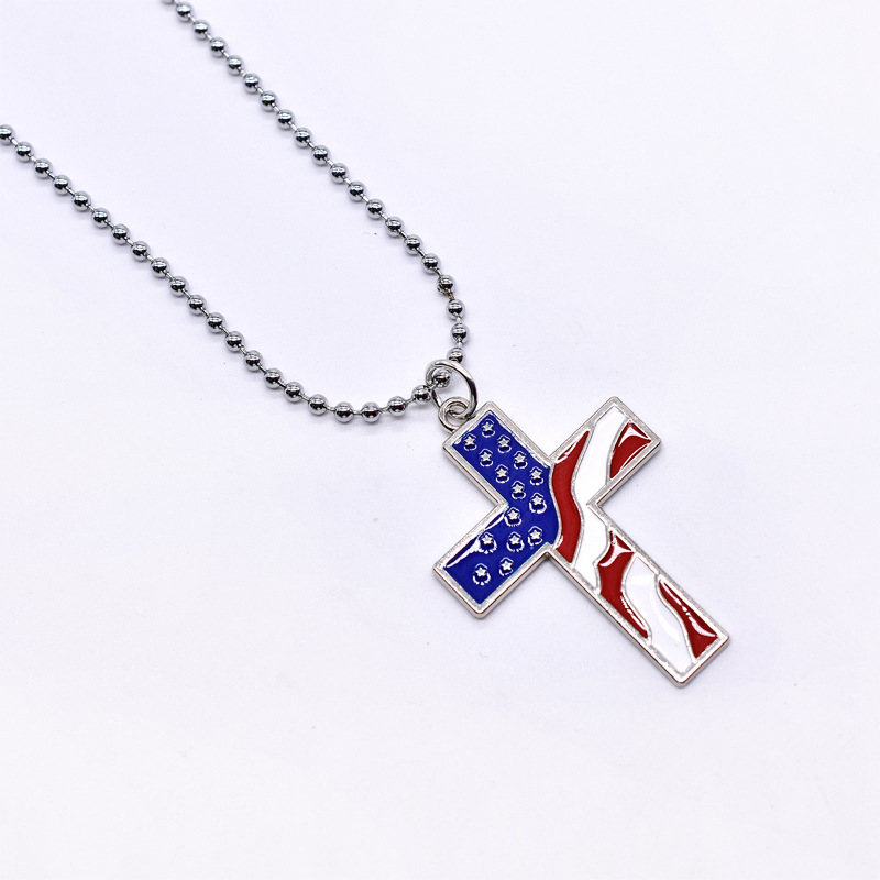 Independence Day Cross Necklace
