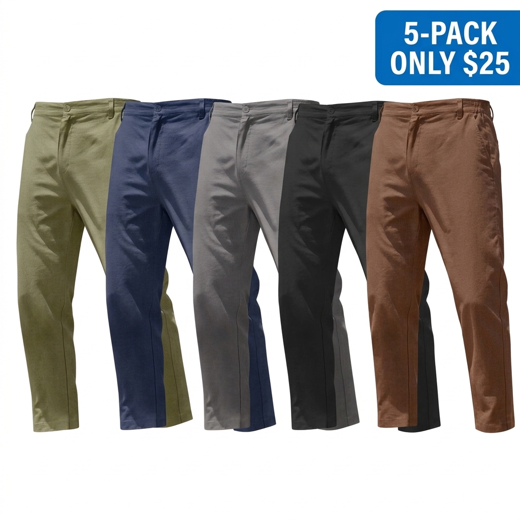 Men's Cotton Linen Casual Beach Pants