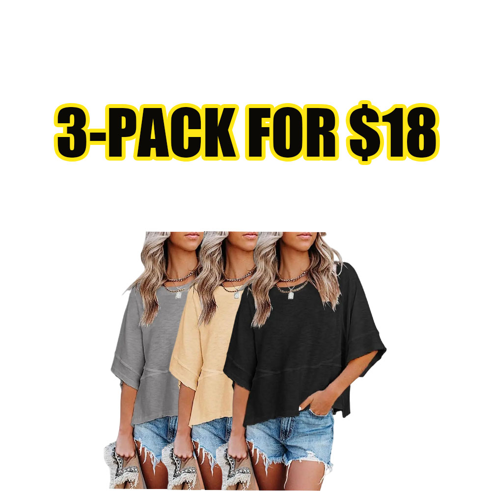 Women's Batwing Sleeve Casual Summer Top