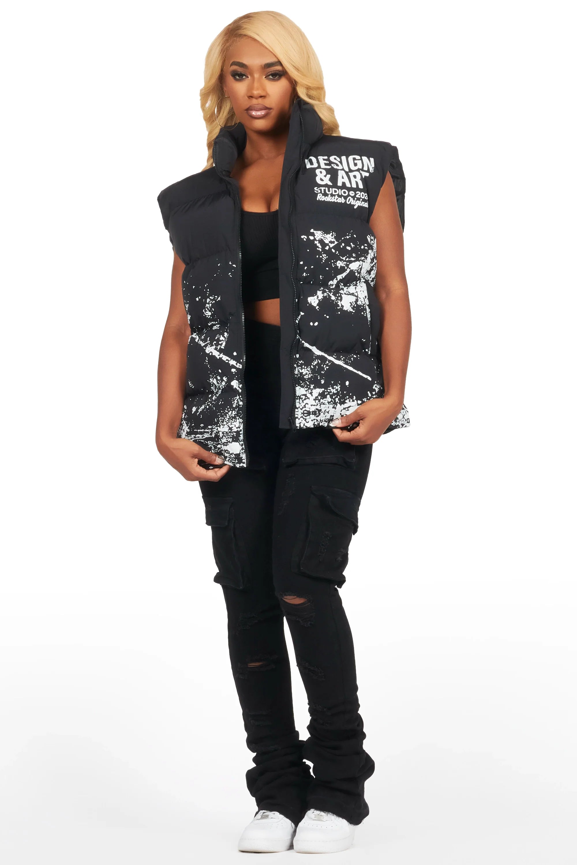 Lamanda Black Puffer Vest