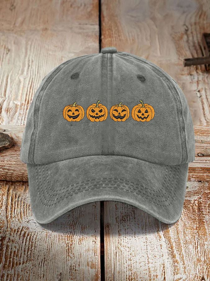Unisex Halloween Pumpkin  Print Hat