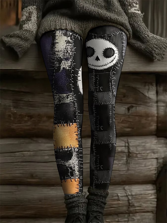 Vintage Halloween Art Leggings