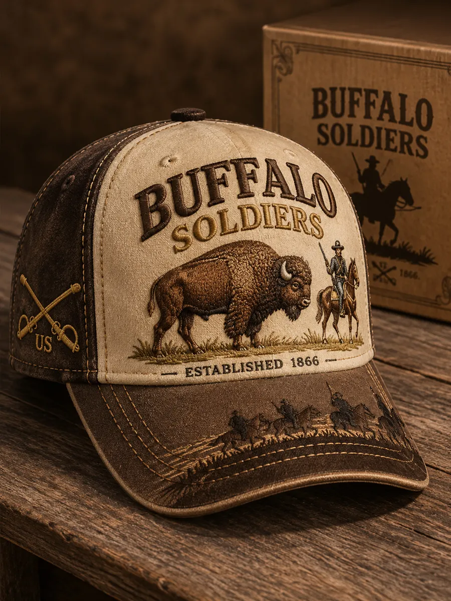 Buffalo Soldier Print Baseball Cap