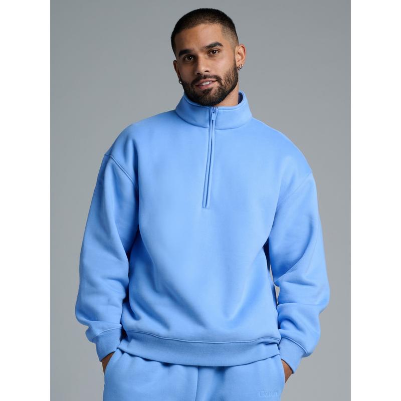 Basic Quarter Zip Mock Neck