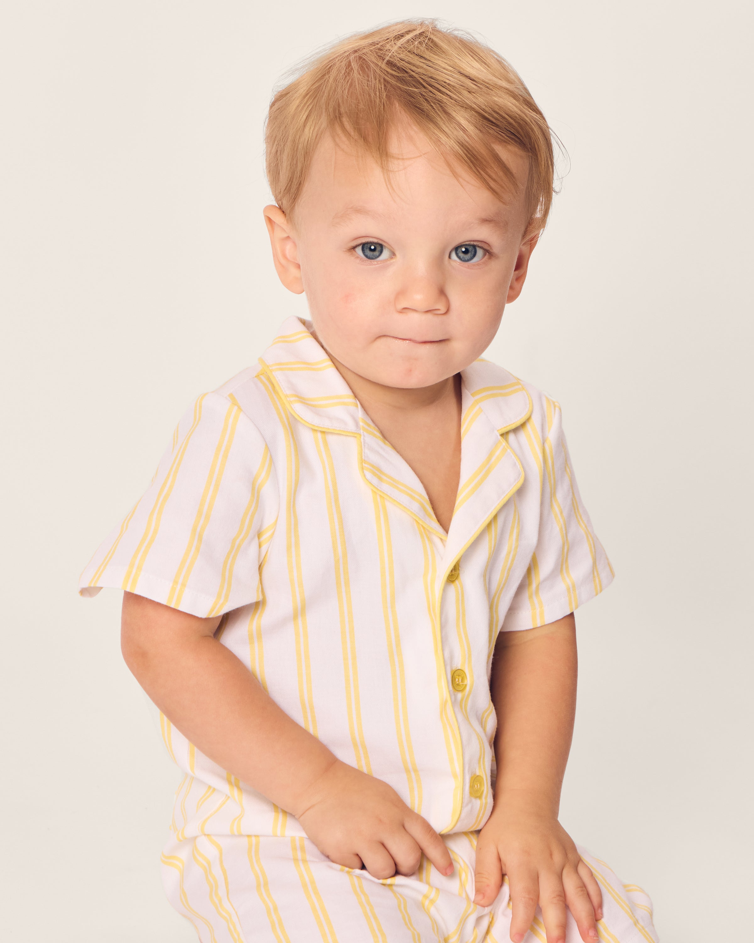 Baby's Twill Summer Romper in Sunny Stripe