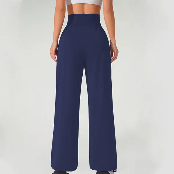Women's Wide-Leg Sweatpants — High-Waisted, Loose-Fit Casual Trousers (With Pockets)