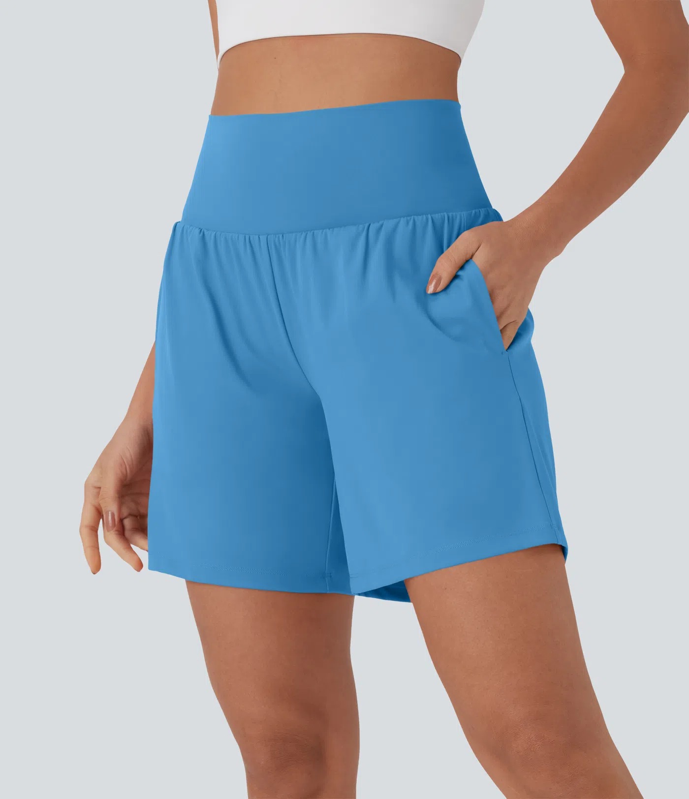 🔥🔥Women’s 2-in-1 Super High-Waisted Cool-Touch Yoga Shorts with Pockets (3