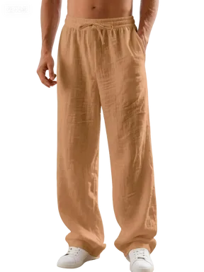 Men's Linen Straight Leg Pants