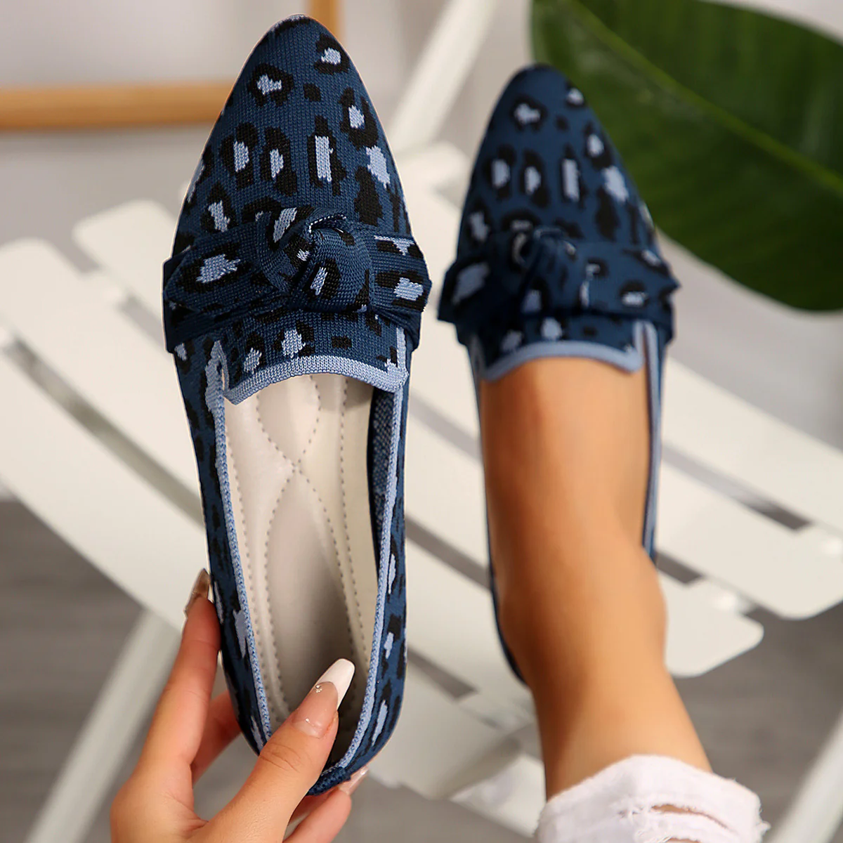 Mesh Point Toe Flat Slip-Ons (multiple color options)